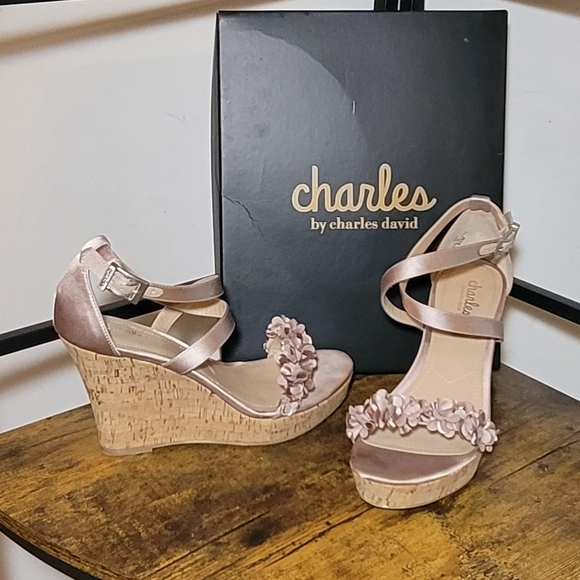 Charles by Charles David Pink Wedge Sandals - Picture 2 of 9